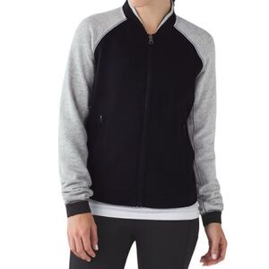 Lululemon Var-City Bomber Jacket Black / Heathered Black 8